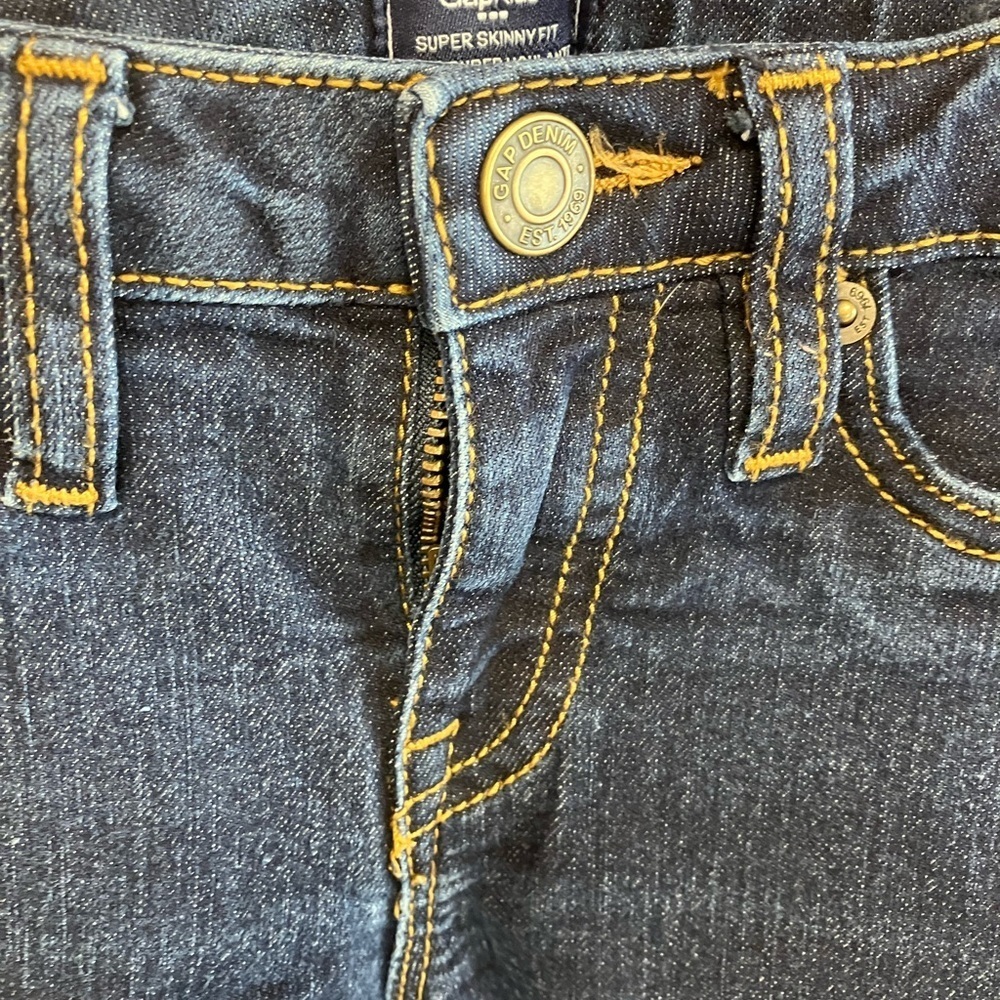 Classic Youth Blue Denim Jeans with Fading and Slim Fit - Picture 7 of 15